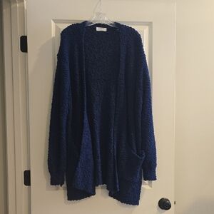 Zenana Outfitters Deep Blue Cardigan